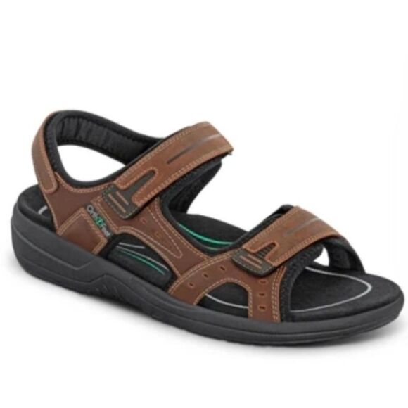 NIB Mens Orthofeet Gemini Brown Sz 9.5 Medium (D) main image 5